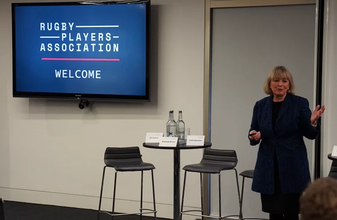 Judith Batcheler OBE presenting at the RPA Press Conference