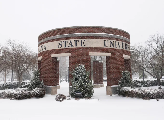The Arch, snow-covered