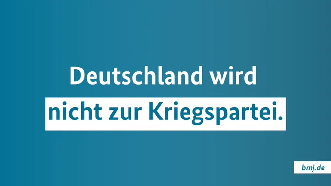 Deutschland wird nicht zur Kriegspartei.