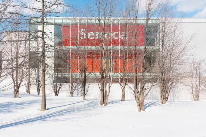 Seneca, exterior building image with snow on the ground