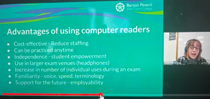 Slide explaining advantages of using computer readers