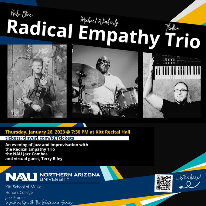 Flyer with pictures of Radical Empathy Trio