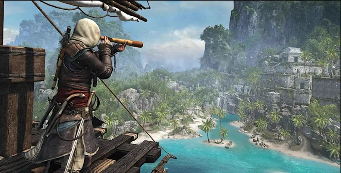 Public Domain screenshot of Assassin's Creed computer game franchise.