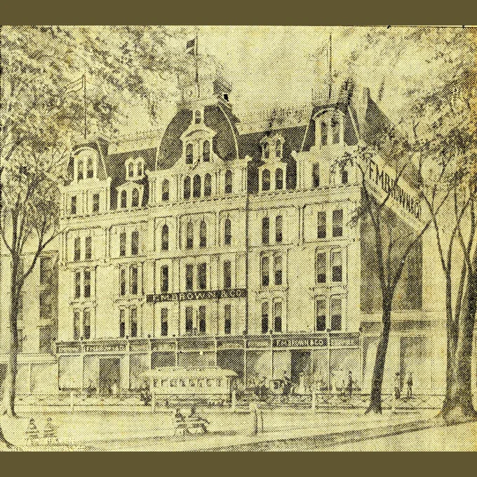 A drawing of the FM Brown & Co building from a 1929 newspaper article.