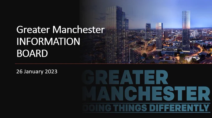 Greater Manchester skyline. Greater Manchester Information Board. 26 January 2023