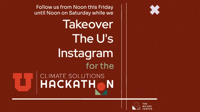 The 24-hour Climate Solutions Hackathon starts Friday, Jan. 27 from Noon until Noon Saturday, Jan. 28th! Follow us on University of Utah's Instagram as we track what innovative climate solutions our teams come up with for addressing the challenge of urban heat. 