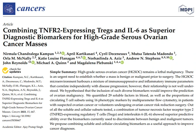 front page of journal article including title, list of authors and simple summary