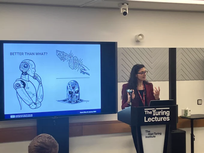 Dr Kanta Dihal presents the new Better Images of AI guide at the Turing Institute