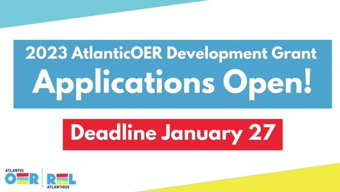 2020 AtlanticOER Development Grant Applications Open! Deadline January 27