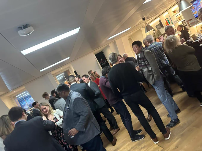 A photograph of guests networking at Scotland House London