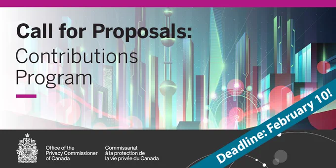 Call for proposals: Contributions Program. Deadline is February 10.