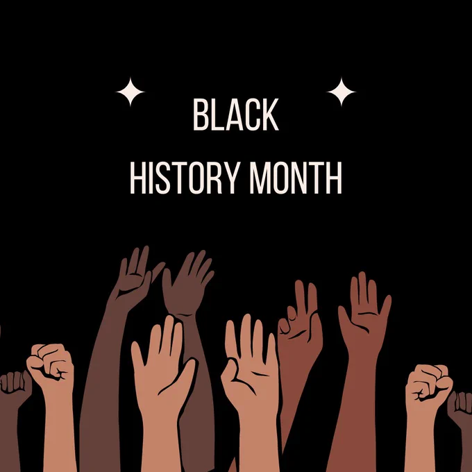 Black History Month graphic.