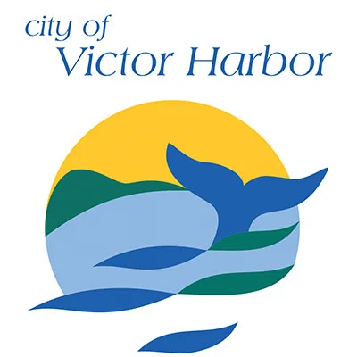 City of Victor Harbor logo depicting a whale tail out of water.