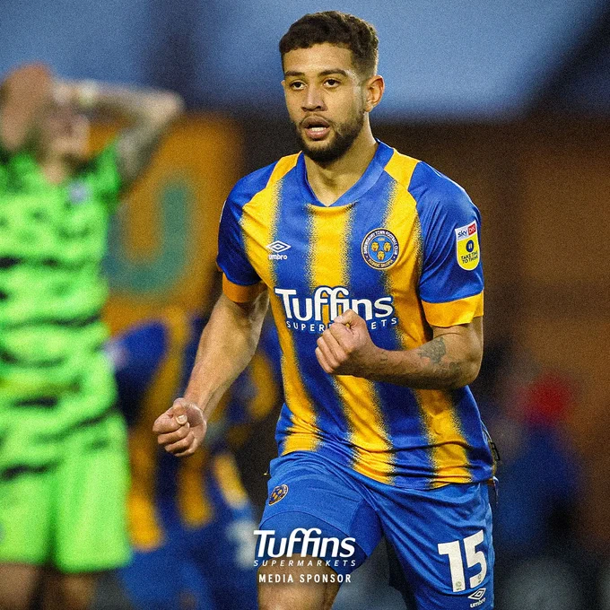 Rekeil Pyke celebrates his goal.