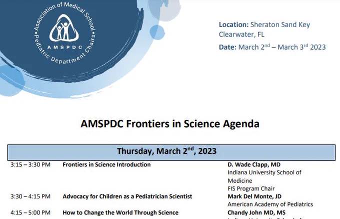 @AMSPDC Frontiers in Science 2023
