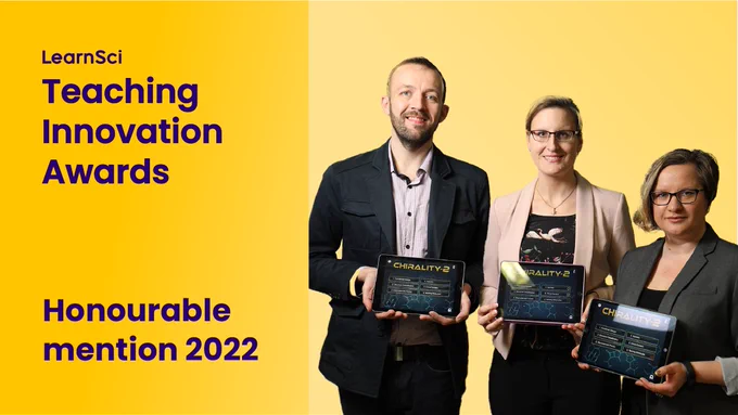 Teaching Innovation Awards Honourable mention 2022: Image of Michelle Spencer, Oliver Jones and Maria Spichkova. 
