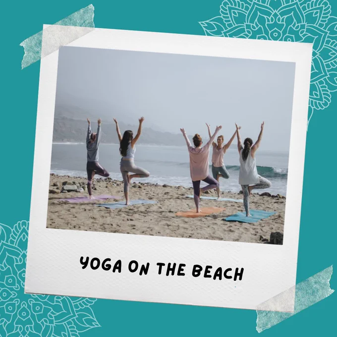 Yoga on the beach.