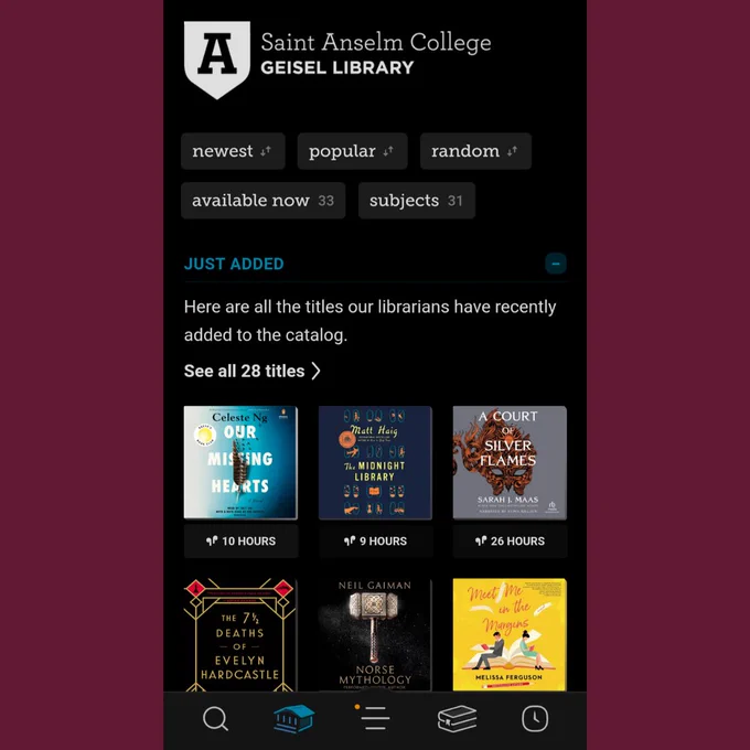 Screenshot of Libby app