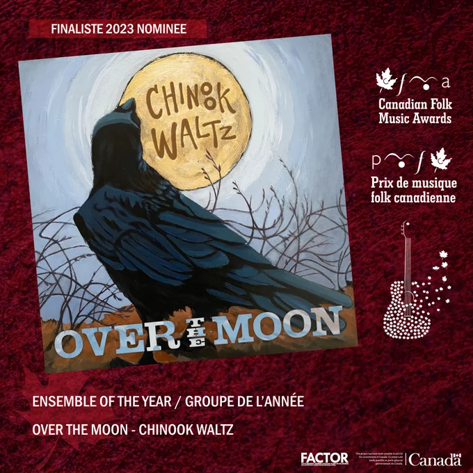 SPOTLIGHT ON: Ensemble OTY / Groupe de l’année → @overthemooncon1 (Chinook Waltz)	

"Canada's roots/swing duo are immersed in real cowboy country. Their music is a wild ride from 40's western swing, Appalachian old-time, to cowboy blues...

https://www.overthemoonband.com