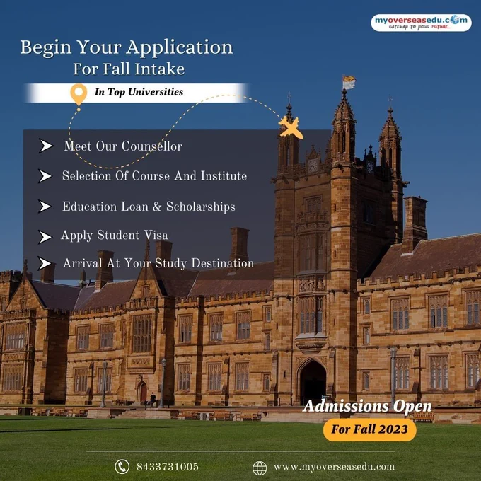 Admissions open for fall intake 2023 @myoverseasedu