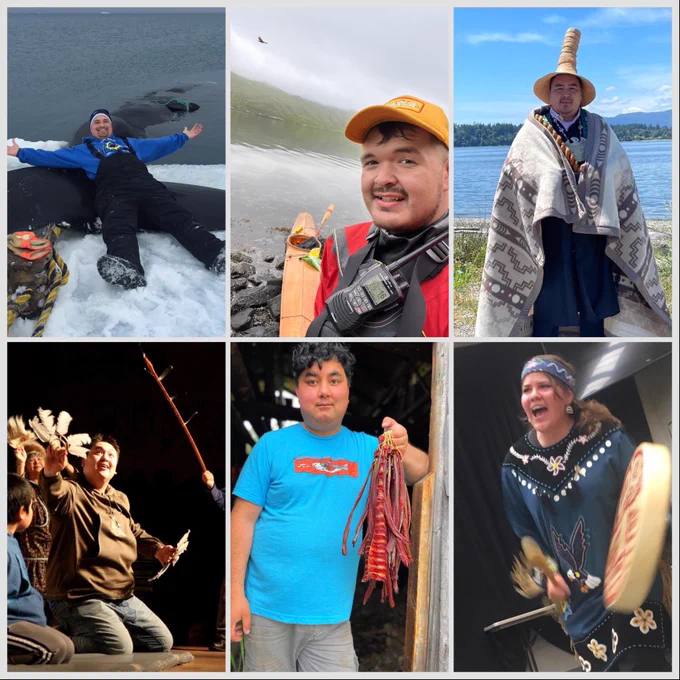 First Alaskans Institute is pleased to announce the selection of our 10th annual First Nations’ Futures Program cohort:
 
• Qaiyaan Harcharek (Iñupiaq)
• Unignax Dustin Newman (Unangax̂/Deg Hit’an)
• Ch’aak’tí Shawaan Jackson-Gamble (Tsaagweidi, Lingít/Haida)
• Tumaq Cody Pequeño (Cup’ik)
• Jonathan Samuelson (Yupiaq/Dene)
• Kaaswóot Gloria Wolfe (Lingít)