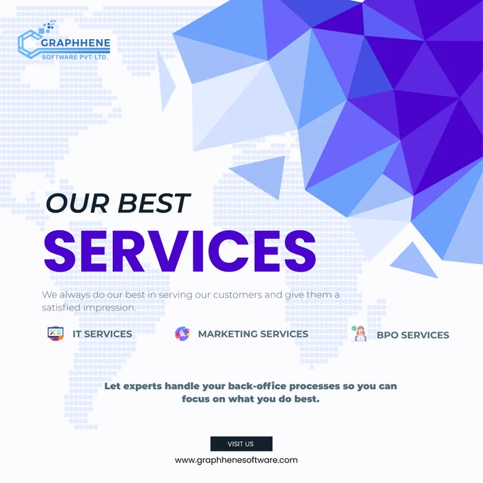 Graphhene Software has a skilled team of creative and agile professionals to provide IT support, customer support, digital marketing, and back-office services for modern companies. Achieve excellence with our services for an exceptional digital transformation.
Follow us
Instagram:
https://www.instagram.com/graphhene/
LinkedIn :
https://www.linkedin.com/company/14516926/admin/
Twitter:
https://twitter.com/graphheneinfo
Facebook:
https://www.facebook.com/graphhene
#ITservices #Marketingservices #BPOservices #ITsupport #webdevelopmentagency #marketingagency #digitalmarketing #digitaltransformation #creative
#Graphhene