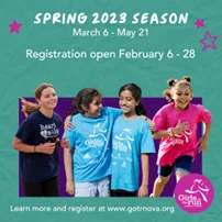 Spring 2023 Season
March 6-May 21
Registration open February 6 through 28
Learn more and register at www.gotrnova.org