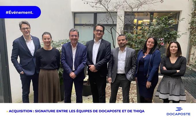 signature de l’acquisition du cabinet d’experts Thiqa par Docaposte