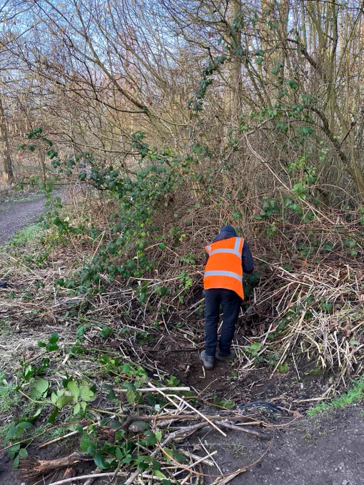 Our PoP contributing his skills and hard work to a safer and cleaner environment. 