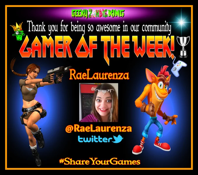 #GamerOfTheWeek goes out to @RaeLaurenza Congrats!
She loves video games and movies! Her first console was the Sega Genesis. She also restore consoles, discs, and game cartridges. And making some how to videos also! Be sure to visit & check out her page!😎
#ShareYourGames