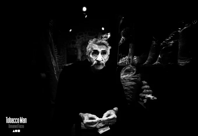 In Mardin,the historic city of Mesopotamia,this man from one of the old tribes of the region is one of the last tobacco traders in the old bazaar.I pressed the shutter button as he took out a silver tobacco plate from his pocket and rolled a cigarette for me.