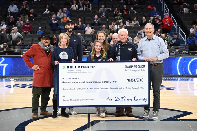 BellRinger check presentation at Georgetown’s men’s basketball game