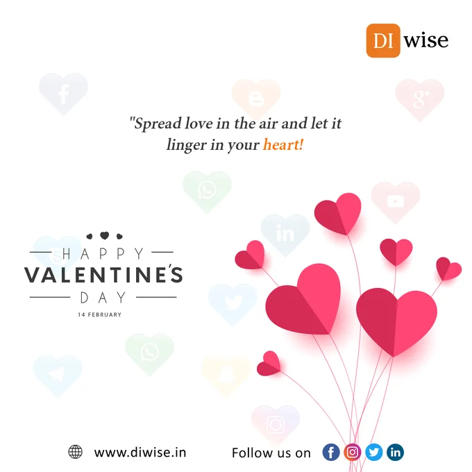 This #ValentinesDay, let our #digitalmarketing agency help you show some love to your customers and make their hearts skip a beat.

#Diwise  #love #heart #HappyValentinesDay #valentinesdaygifts #valentinesday2023 #valentinessday #pune #mumbai #delhi #uk #usa #dubai 