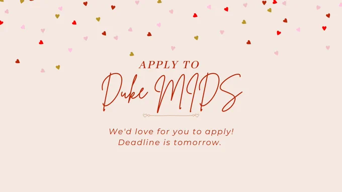 Apply to Duke MIDS: Master in Data Science