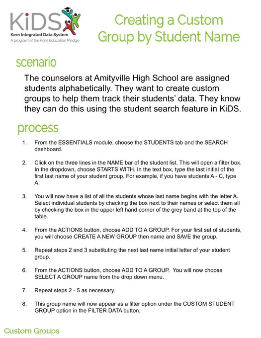 Creating a Custom Group Text