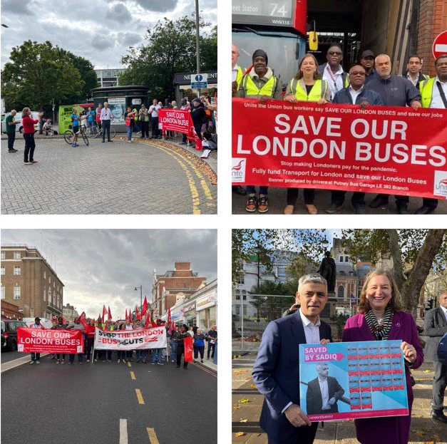 Fleur Anderson MPs ‘Save Our Buses’ campaign collage
