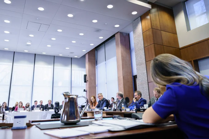 The Deputy Prime Minister, seated, attending the provincial and territorial Finance Ministers’ Meeting.