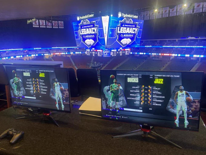 Esposure preparing for Michael B. Jordan’s Invesco QQQ Legacy Classic at the Prudential Center in Newark New Jersey.