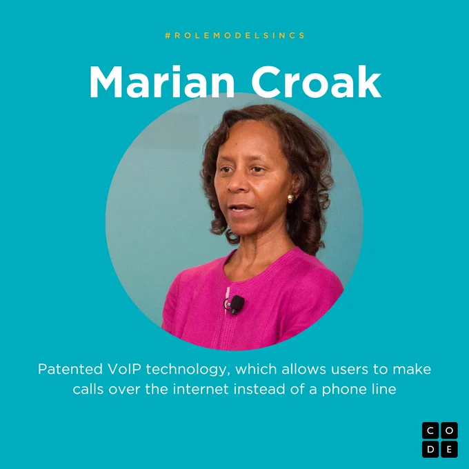 Marian Croak: Patented VoIP technology, which allows users to make calls over the internet instead of a phone line