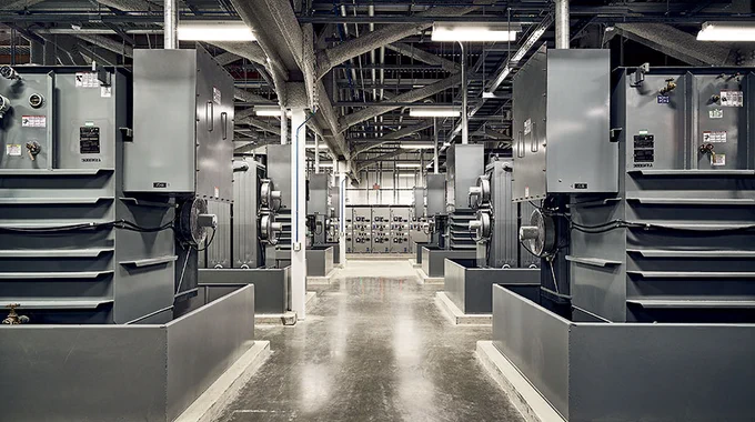 The electrical room that supplies power to Argonne's data center.