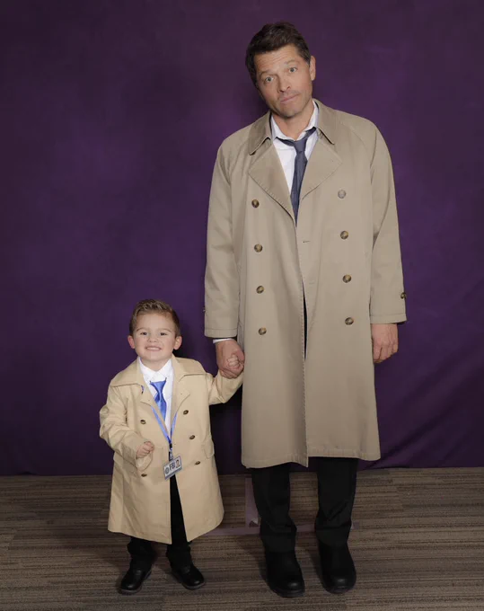 Me as Cas with a mini-version of Castiel.