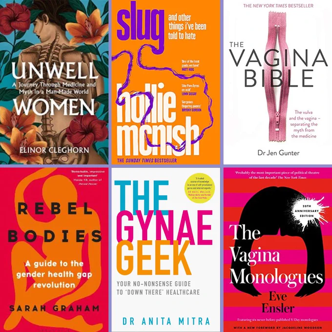 a grid of six book covers, as listed in thread