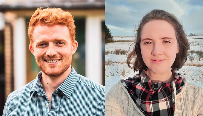 Samuel Fabian (left) and Mary Sumner (right), the 2022 JEB Outstanding Paper Prize winners