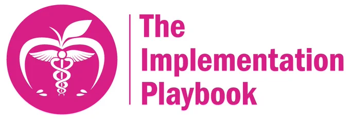 The Implementation Playbook logo. Copyright The Hospital for Sick Children.