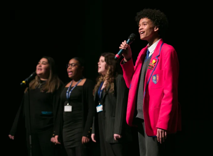 Hackney students performing at the Mayor's Music Awards 2023.