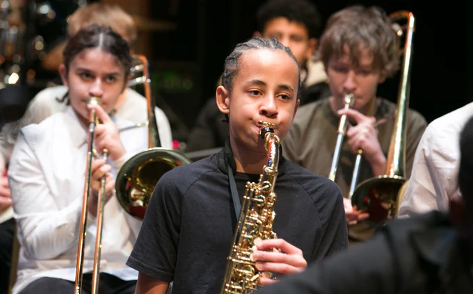 Hackney students performing at the Mayor's Music Awards 2023.