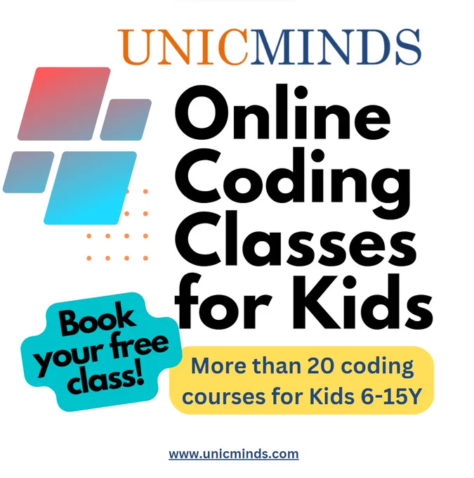 The range of courses offered are: 

Scratch, Space Programming, JavaScript, Python, Web Development, App Development, 3D Game Development, Minecraft, Unity, Roblox, Lua, C  , Unreal Engine, Arduino & Basic Robotics, Ethical Hacking, Computer Networks, Algorithms & DS - Computer Mathematics and many more.

Best Teachers, Class Quizzes, Extensive Practice, Adaptive Curriculum, Designed for all learners, and Certificates.

DM us or book a free trial at: https://www.unicminds.com
