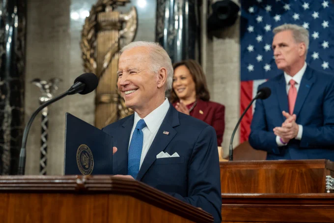 President Biden delivers the 2023 State of the Union address.