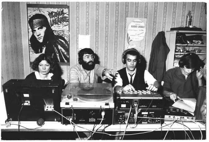 La 1ere émission de Radio Plurielle, le 5 décembre 1981.  ©JF Cullafroz