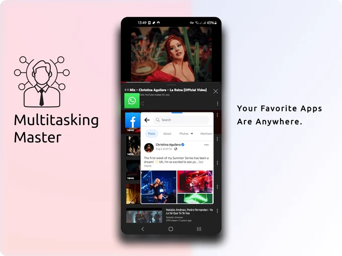 Multitask On Android ⚡
Watch #ChristinaAguilar On YouTube & Check Your Twitter Feed For Trends.
https://GeeksEmpire.co/FloatIt

#Multitasking #MultitaskingOnAndroid #MultitaskingApplication #Android #YouTube #Twitter   